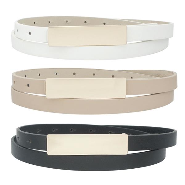 MODERN RECTANGLE TRIO SKINNY BELT