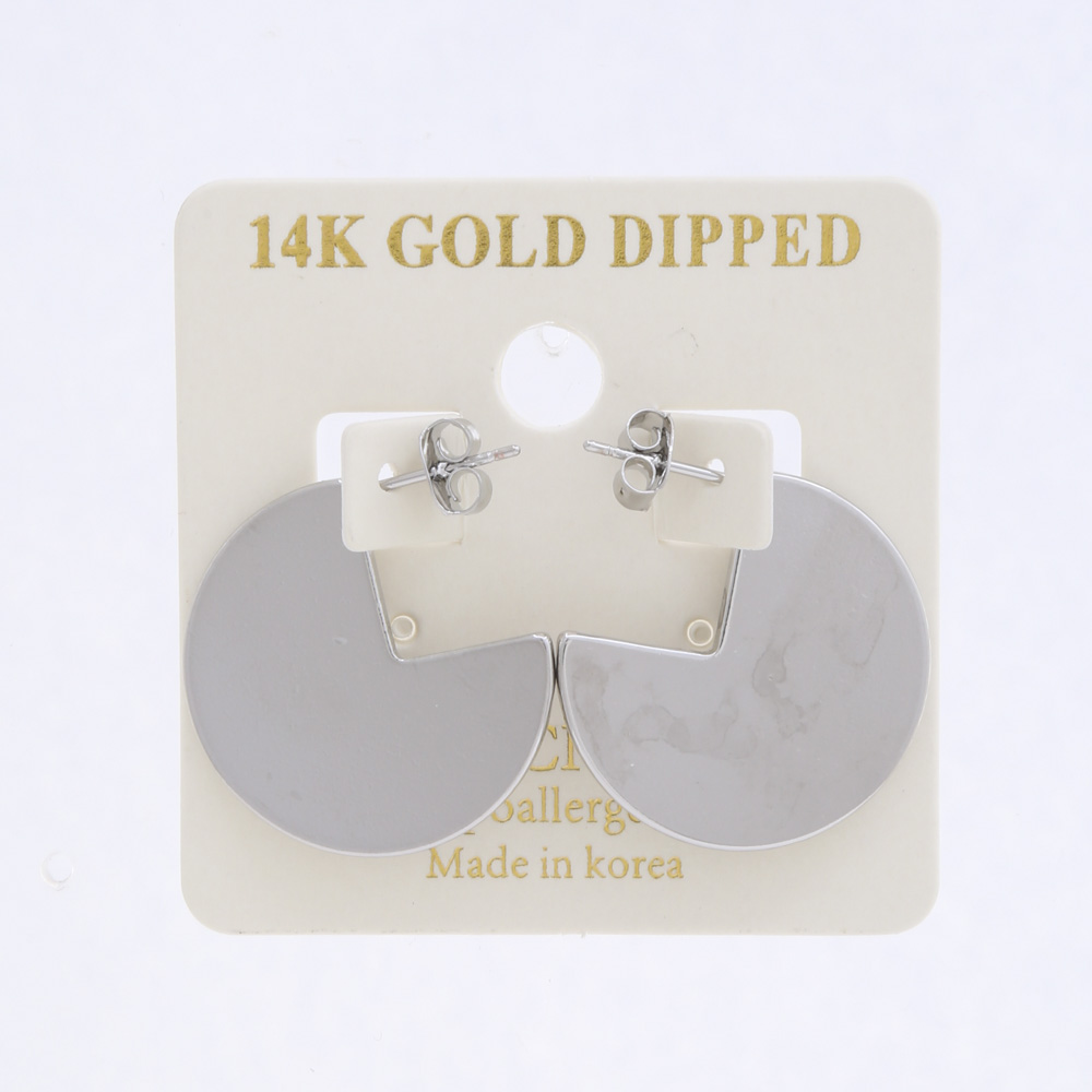 ROUND 14K GOLD DIPPED EARRING