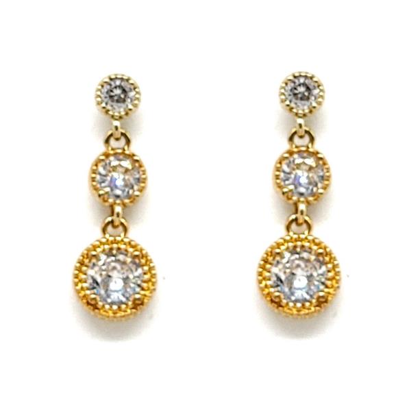 CUBIC ZIRCONIA DROP EARRING