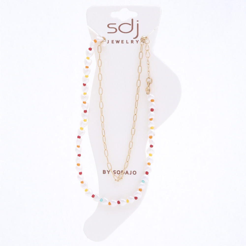 SODAJO PEARL SEED BEAD ANKLET