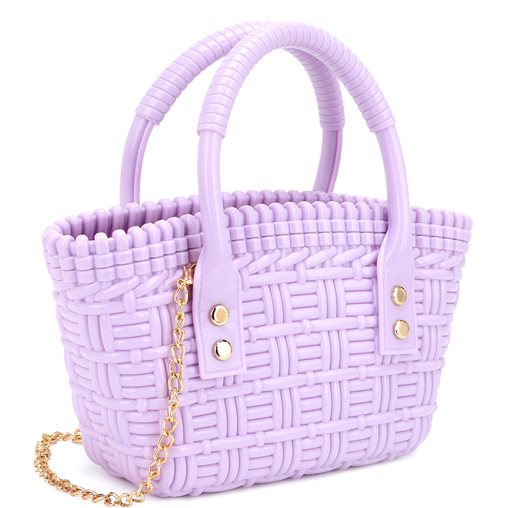 FASHION PATTERN TEXTURE HANDLE BAG