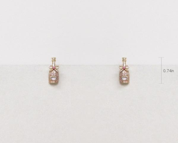 CHAMPAGNE STUD EARRING