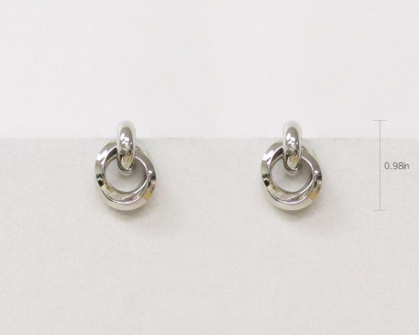 METAL LINK STUD EARRING