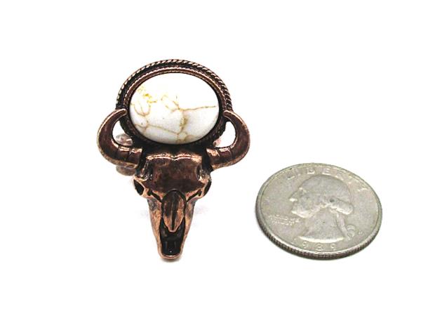 WESTERN STYLE COW SKULL RING