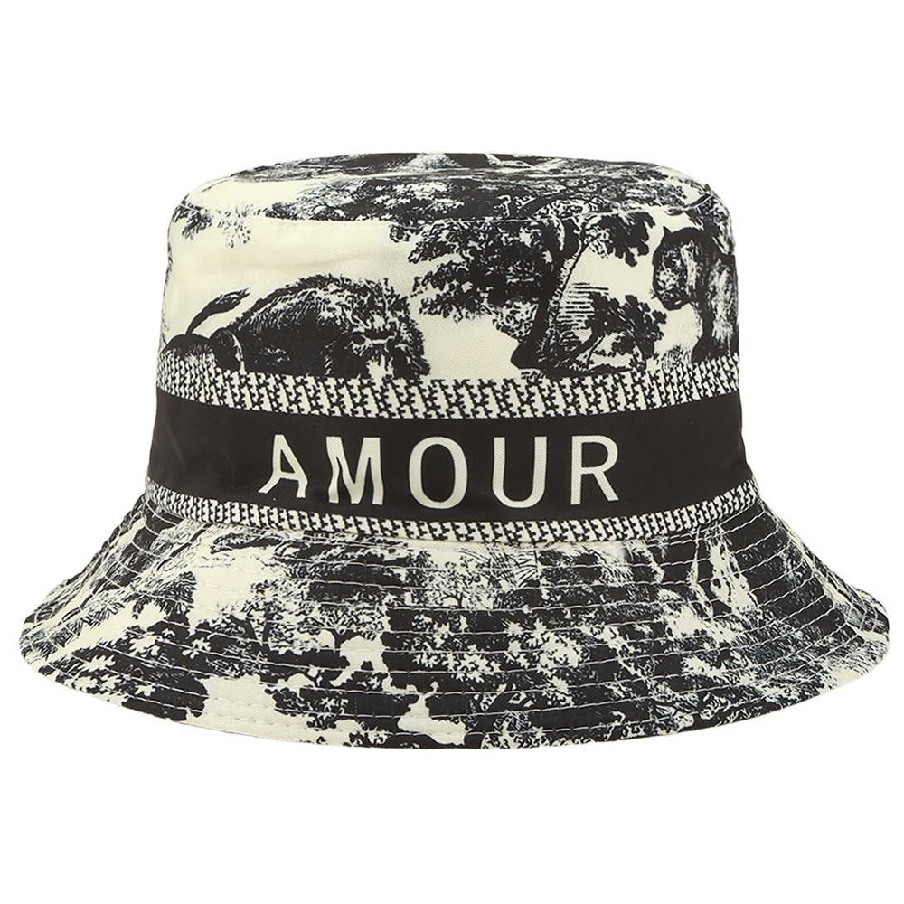 TREE AND AMOUR PRINTED REVERSIBLE BUCKET HAT