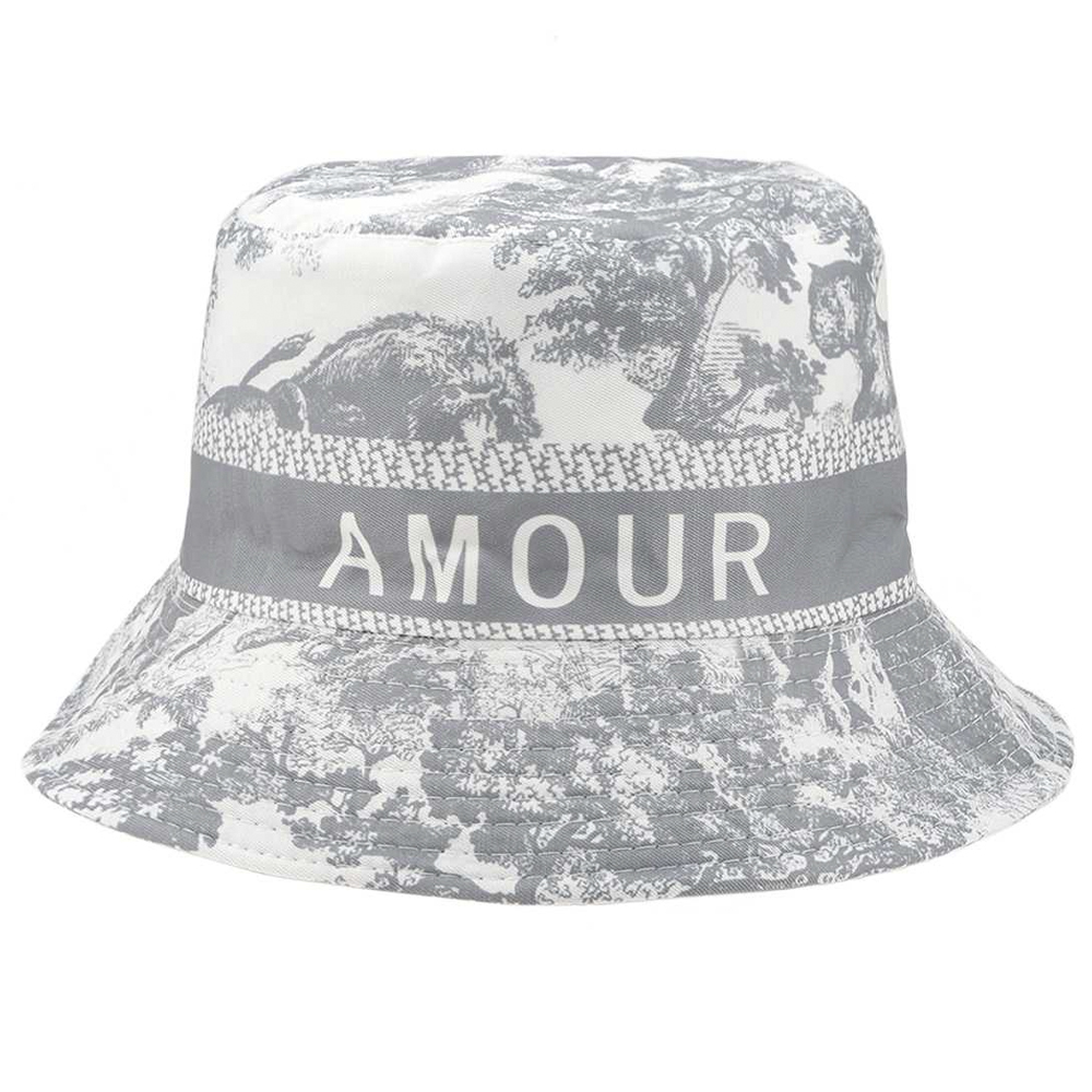 TREE AND AMOUR PRINTED REVERSIBLE BUCKET HAT