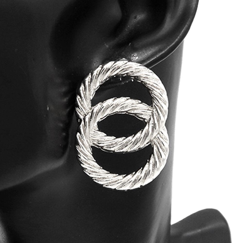 DOUBLE LINK CABLE METAL CASTING EARRING
