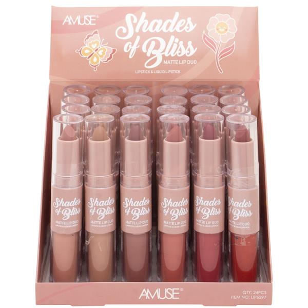 AMUSE SHADES OF BLISS MATTE LIPSTICK AND LIQUID DUO (24 UNITS)