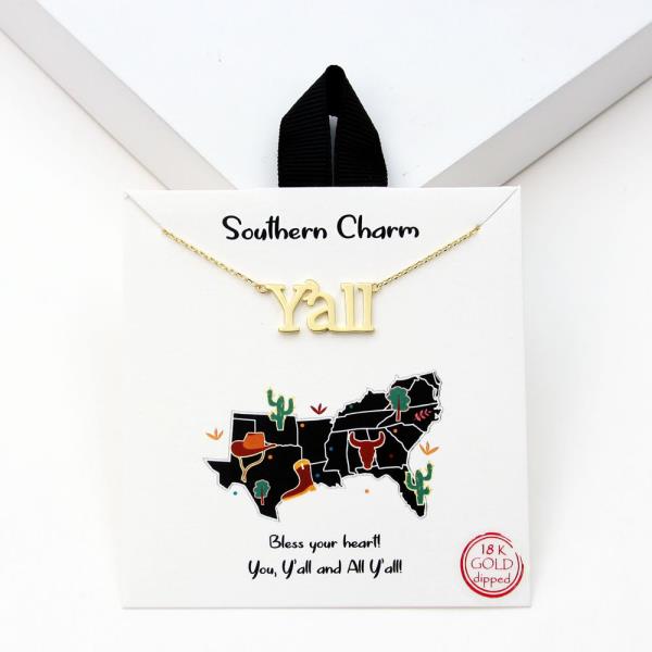 18K GOLD RHODIUM DIPPED SOUTHERN CHARM NECKLACE