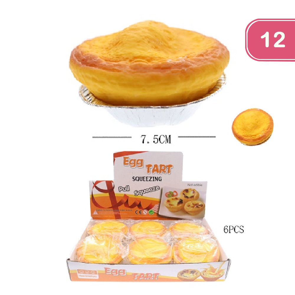 EGG TART SQUEEZE TOY (6UNITS)