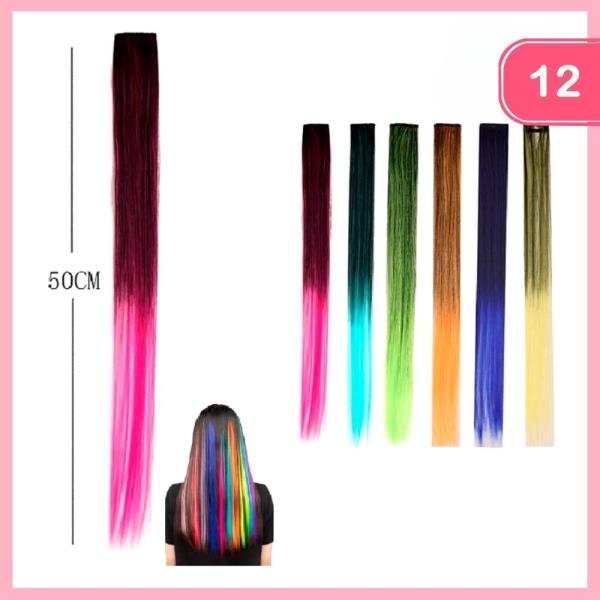 COLOR HAIR EXTENTION (12UNIT)