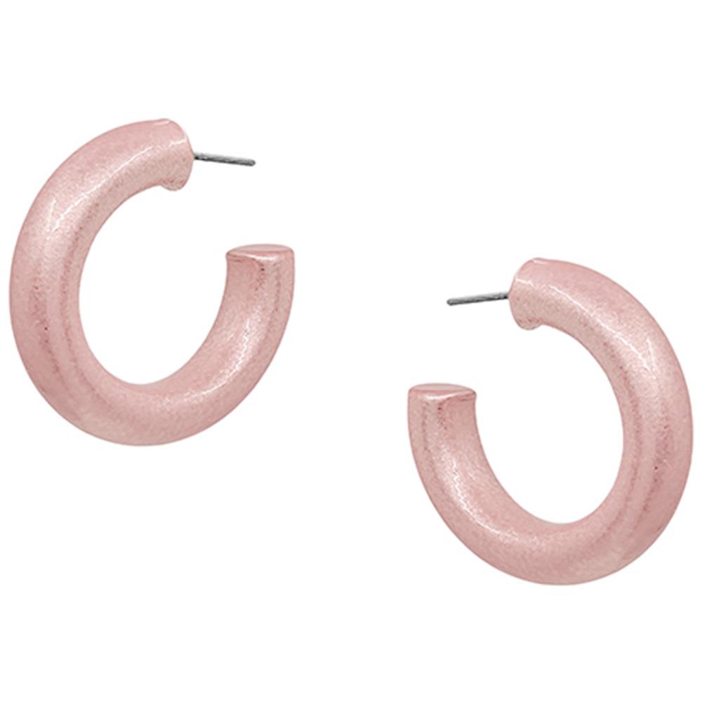 COLOR METAL OPEN HOOP EARRING