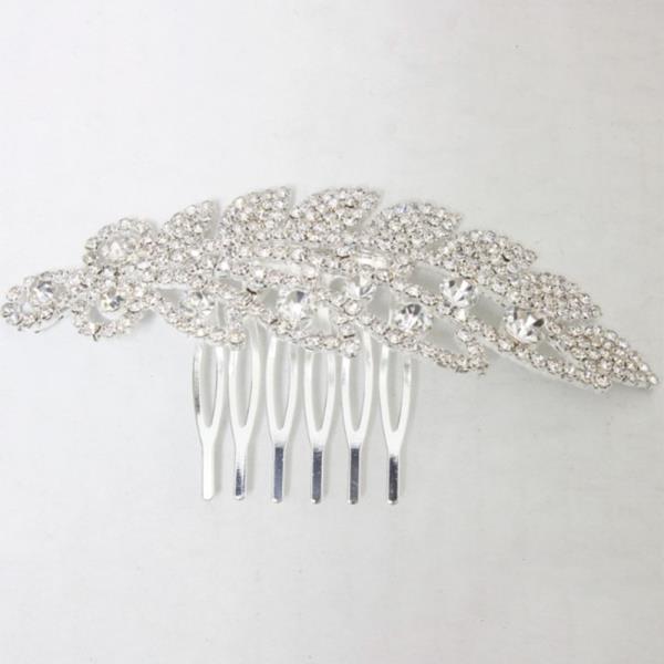 LEAF RHINESTONE HAIR COMB