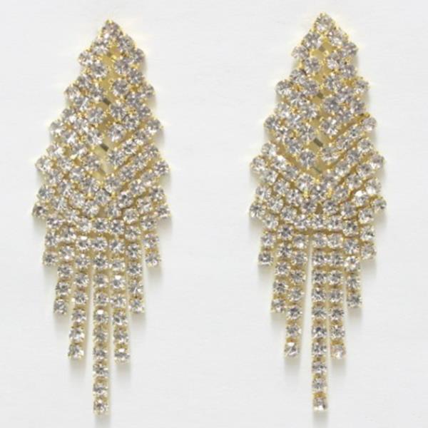 TEARDROP RHINESTONE DANGLE EARRING