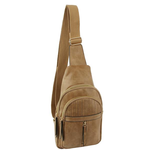 SMOOTH ZIPPER SLING BAG