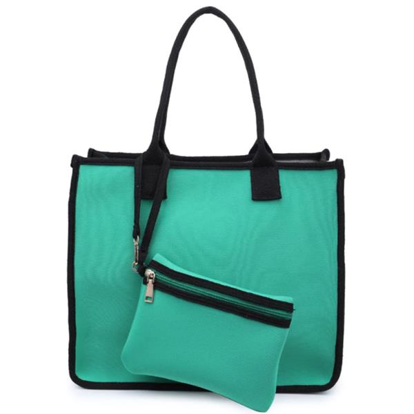 2IN1 FASHION NYLON WADE TOTE BAG WITH POUCH SET