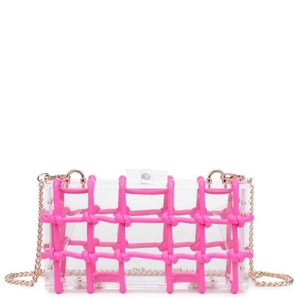 STYLISH SEE THROUGH DESIGN YESENIA EVENING BAG