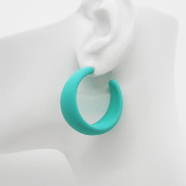 COLOR OPEN HOOP EARRING