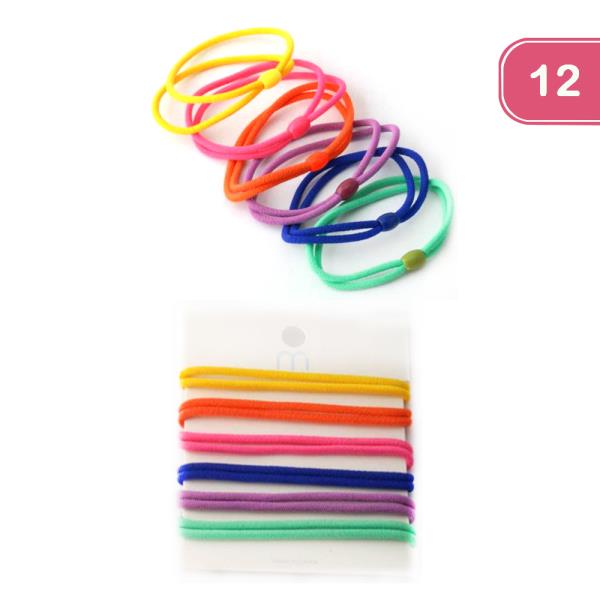 DOUBLE BAND HAIR TIE SET (12 UNITS)