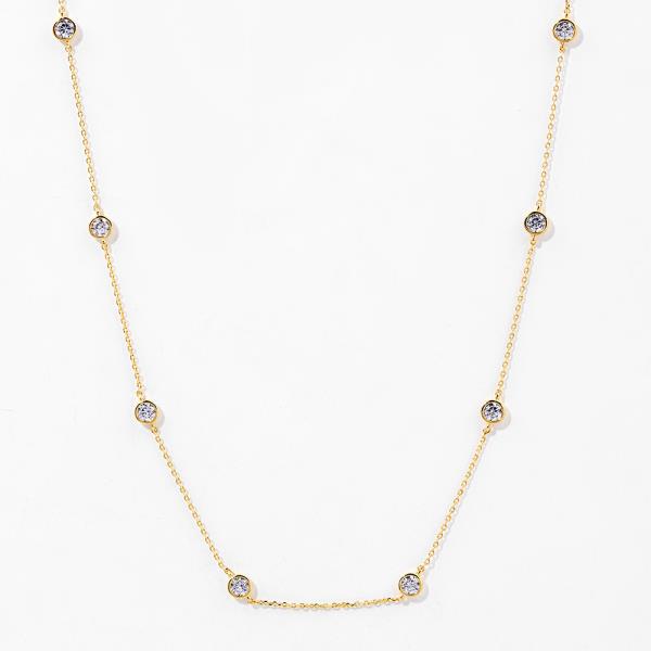 CUBIC ZIRCONIA GOLD DIPPED NECKLACE