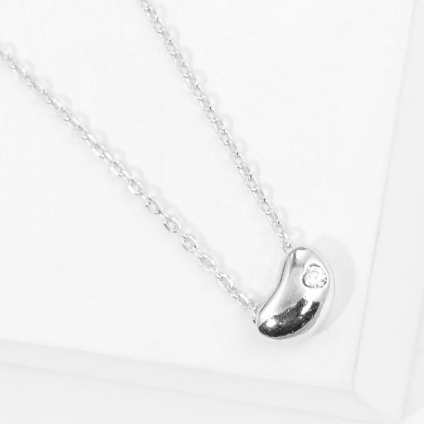 BEAN SHAPE CUBIC ZIRCOINA NECKLACE