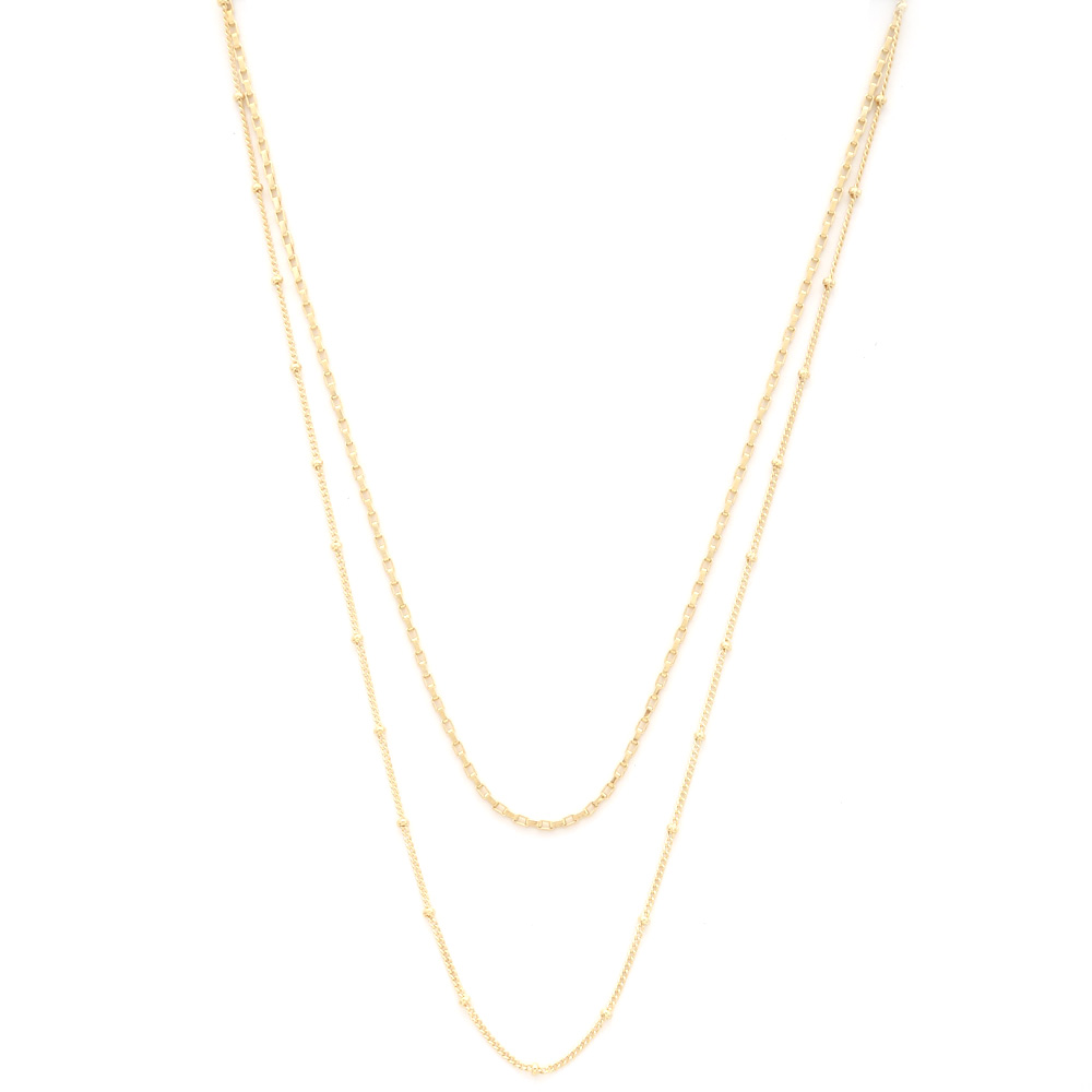 SODAJO METAL LAYERED NECKLACE