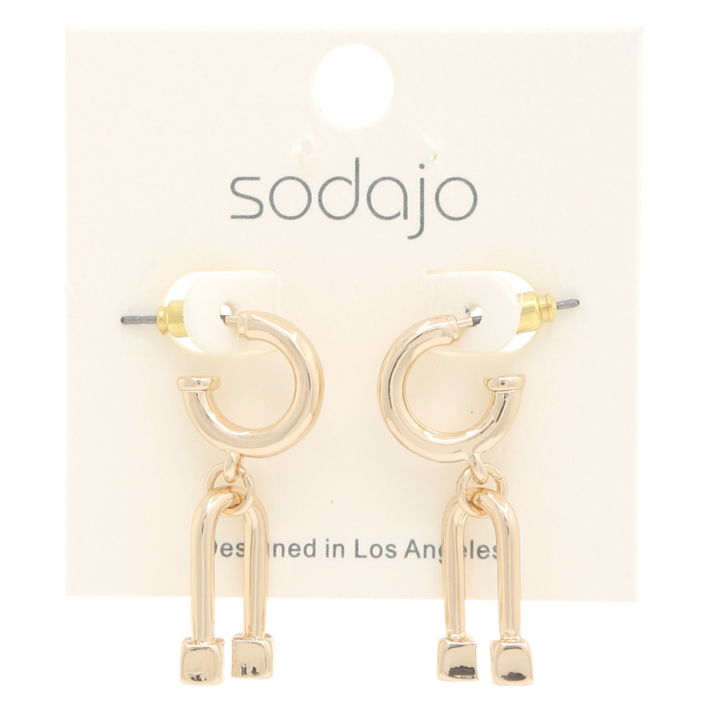 SODAJO U SHAPE OPEN CIRCLE EARRING