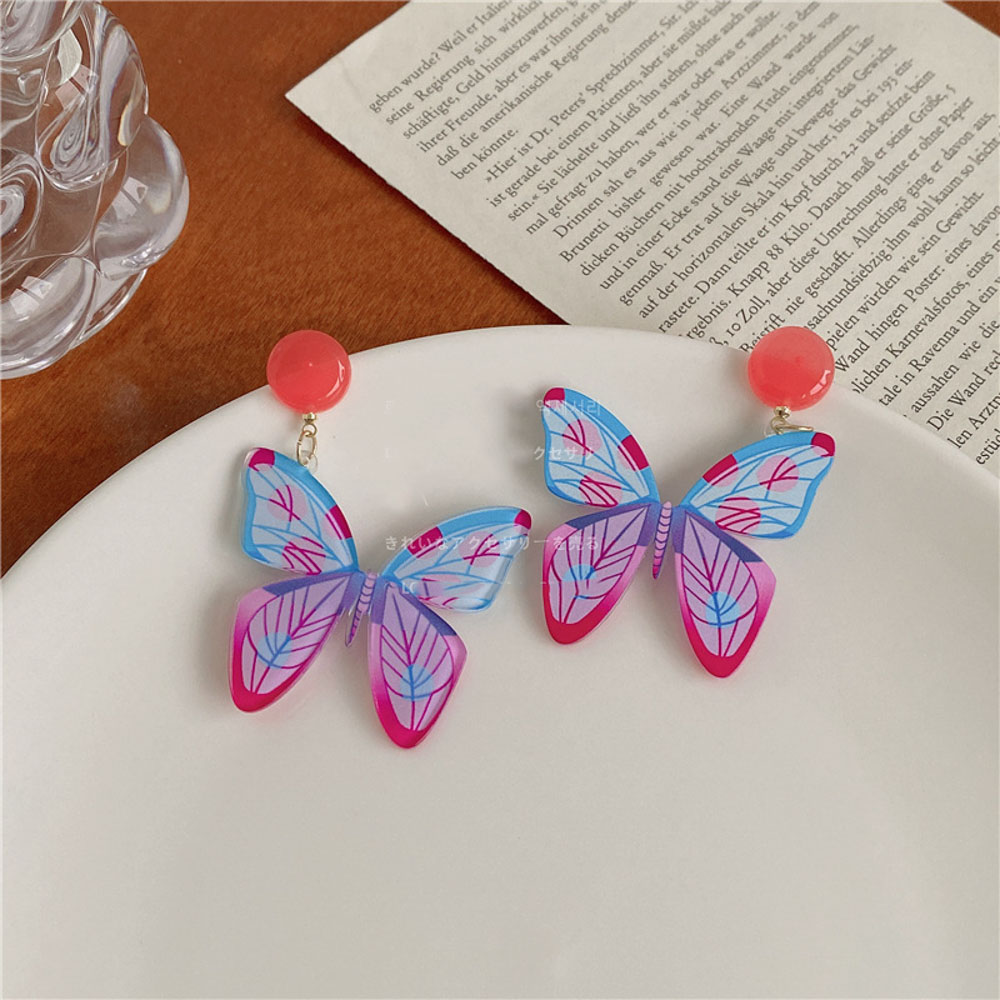 COLORFUL BUTTERFLY DANGLE EARRING