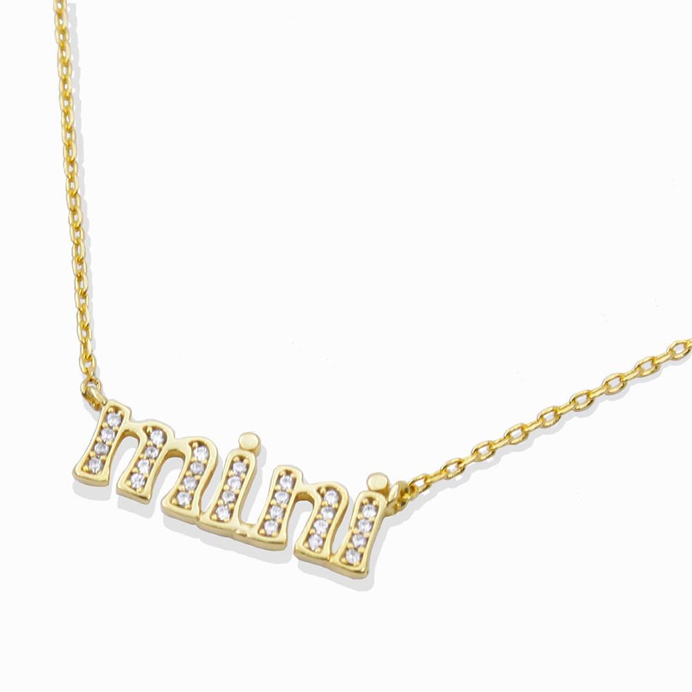18K GOLD RHODIUM DIPPED ONE LOVED MINI NECKLACE