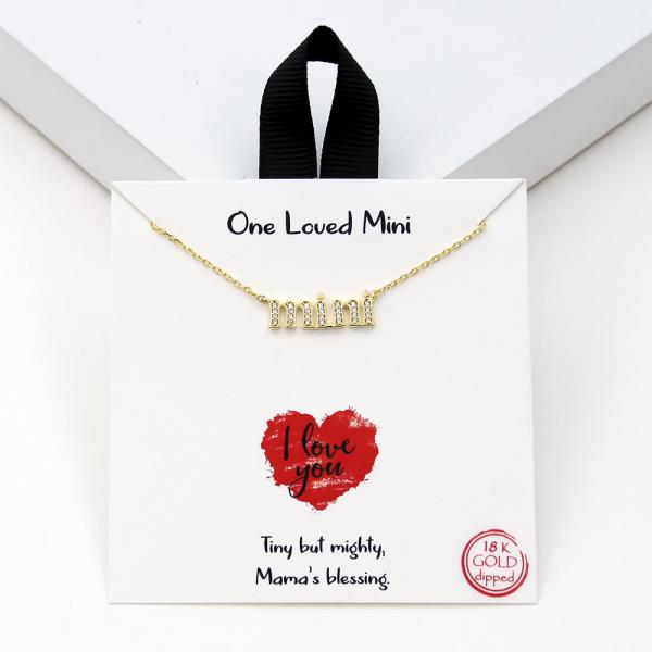 18K GOLD RHODIUM DIPPED ONE LOVED MINI NECKLACE