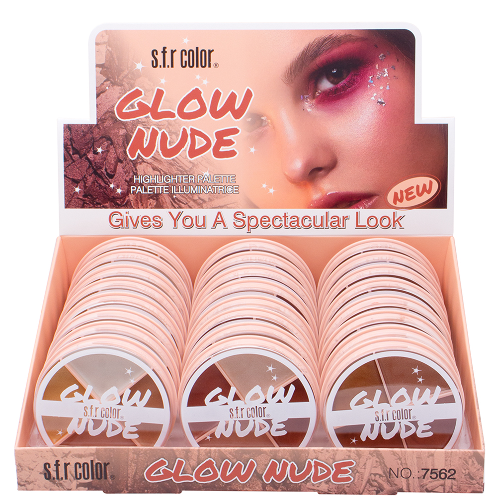 SFR COLOR GLOW NUDE HIGHLIGHTER PALETTE (24 UNITS)