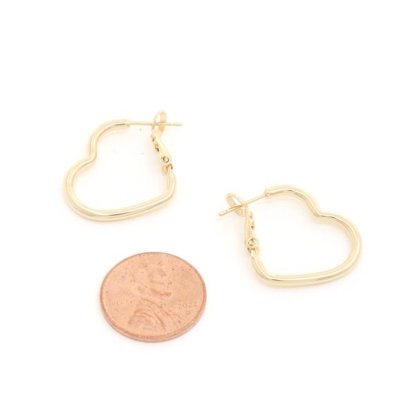 HEART SHAPE 14K GOLD DIPPED EARRING