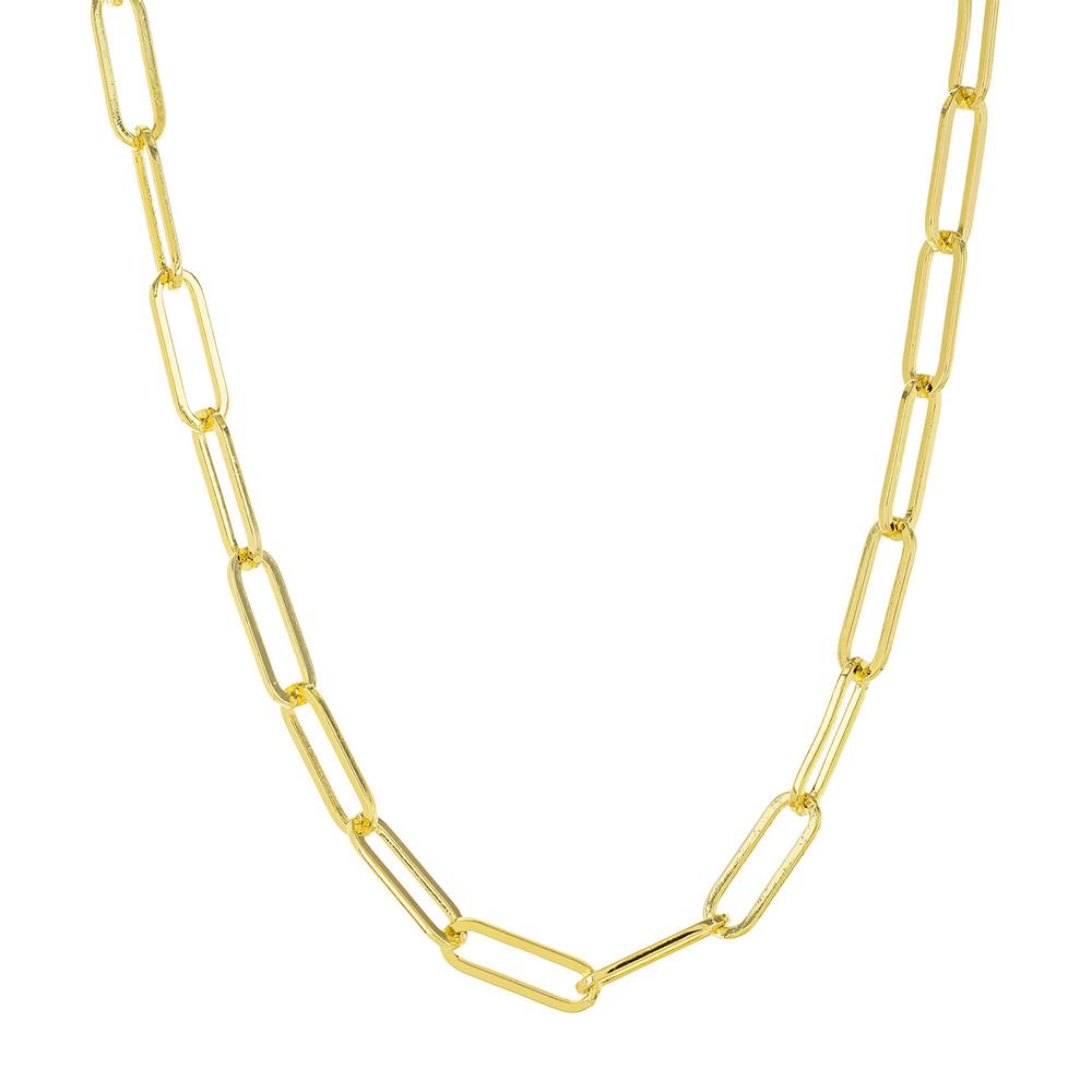 OVAL LINK GOLD PLATED NECKLACE