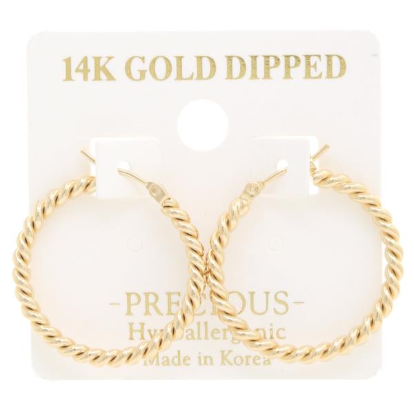 TWISTED 14K GOLD DIPPED EARRING