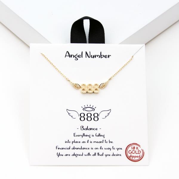 18K GOLD DIPPED ANGELS NUMBER NECKLACE