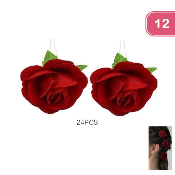 FLOWER HAIR PIN (12 UNITS)