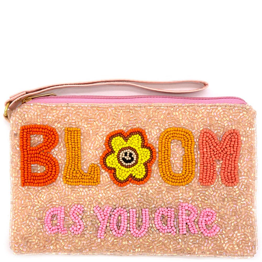 BLOOM AS YOU ARE SEED BEAD COIN BAG