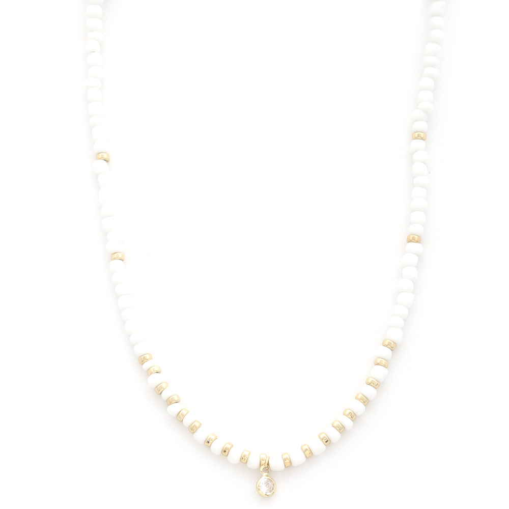 DAINTY CRYSTAL BEADED NECKLACE