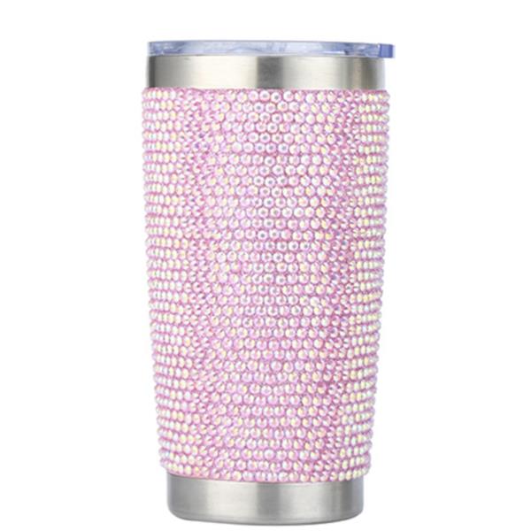 RHINESTONE CRYSTAL BLING TRAVELER MUG CUP