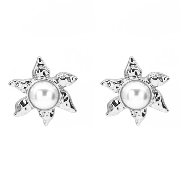 IRREG STAR PEARL EARRING