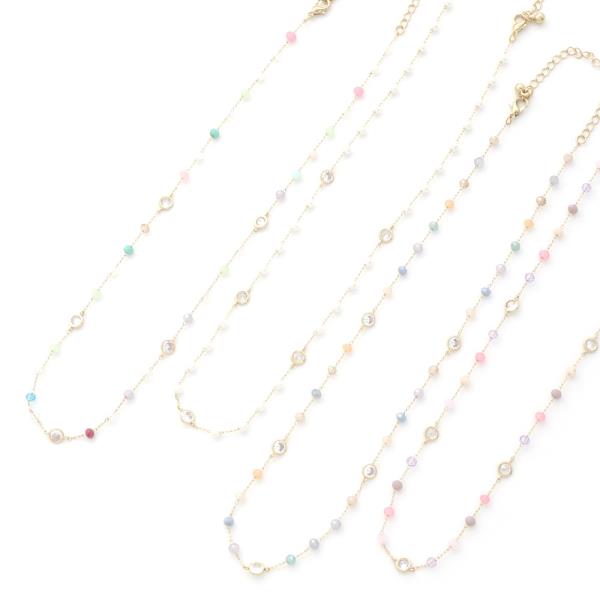 CRYSTAL DAINTY BEAD NECKLACE