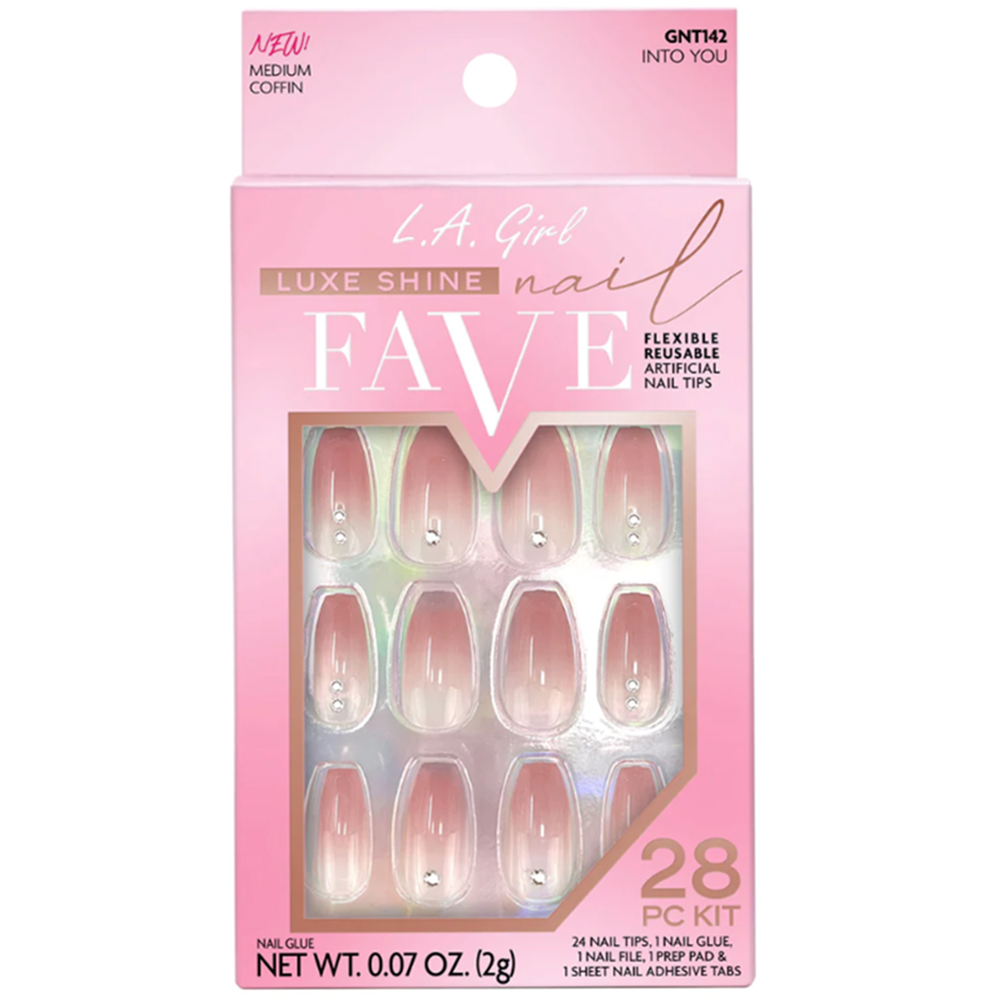 LA GIRL LUXE SHINE FAVE NAIL TIPS INTO YOU 28 PC KIT SET