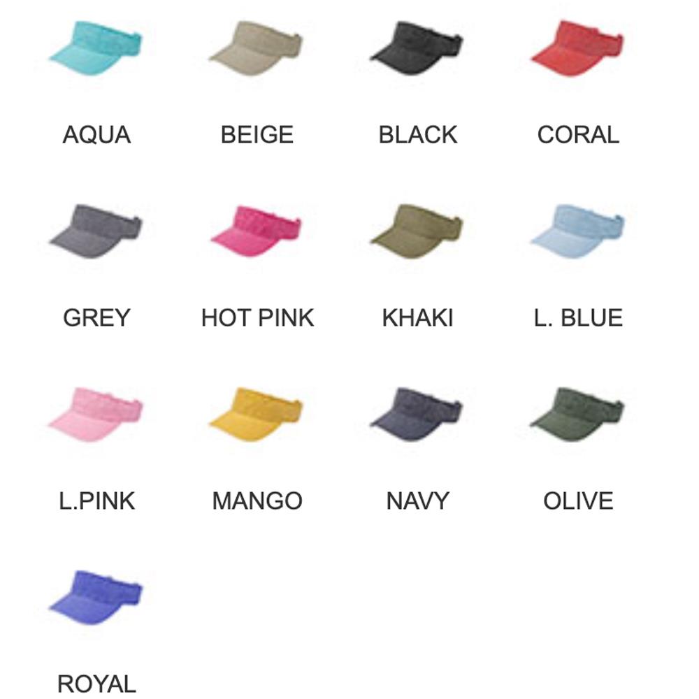 WASHED PIGMENT DYED COTTON TWILL VISOR