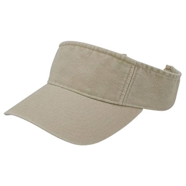 WASHED PIGMENT DYED COTTON TWILL VISOR