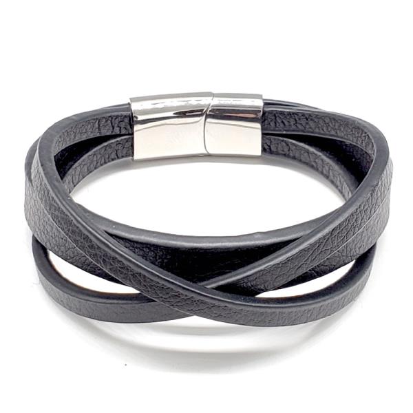 CRISS CROSS PU LEATHER MAGNETIC BRACELET