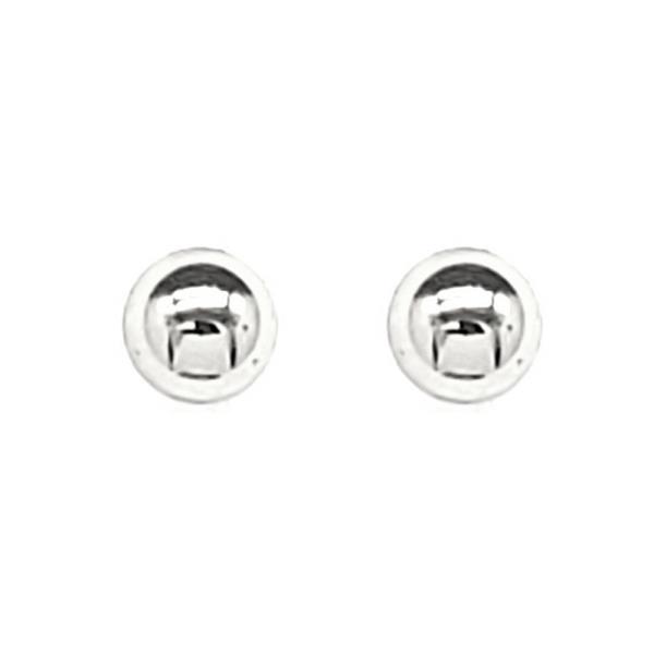 4MMMETAL BALL BEAD STUD EARRING
