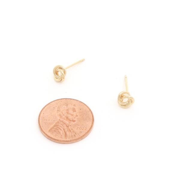 DAINTY KNOT 14K GOLD DIPPED EARRING