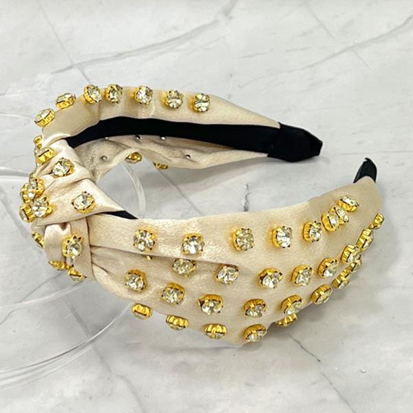 STONE STUDDED MID KNOT HEADBAND