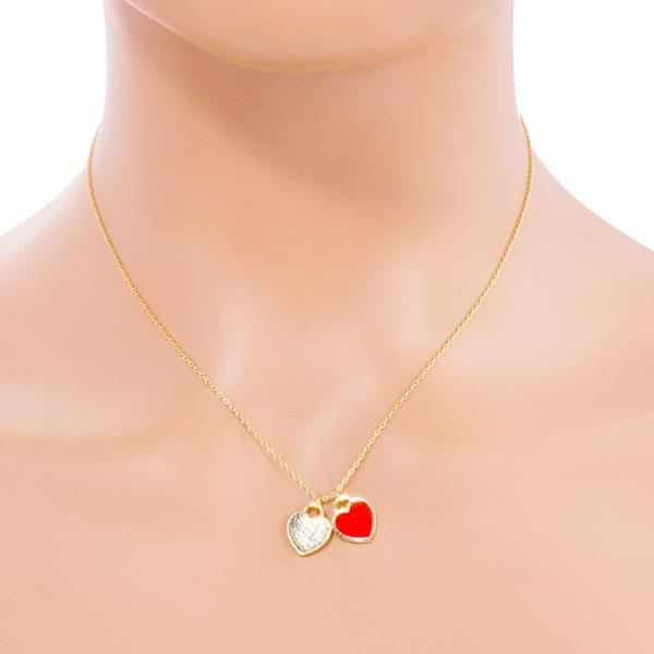 DOUBLE HEART PENDANT NECKLACE