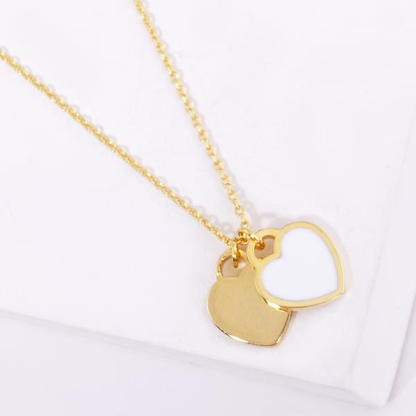 DOUBLE HEART PENDANT NECKLACE